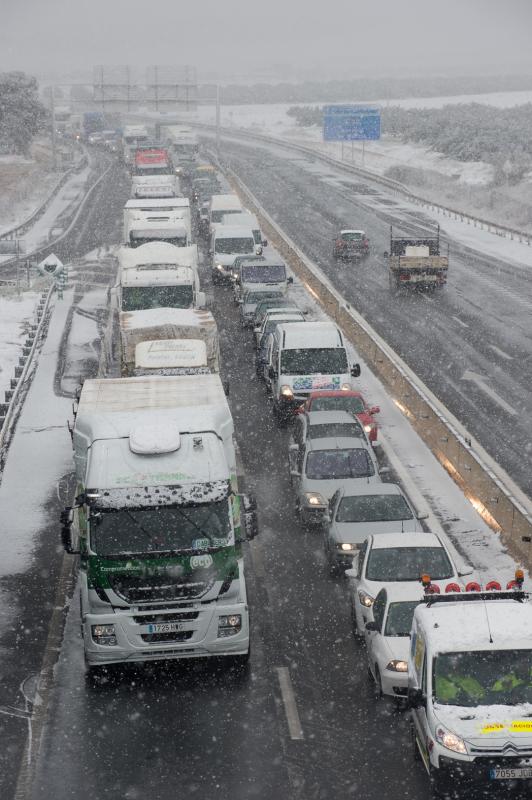 La ola de frío circula por el Puerto de la Cadena