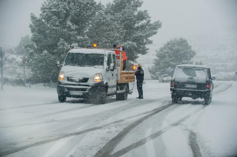La ola de frío circula por el Puerto de la Cadena