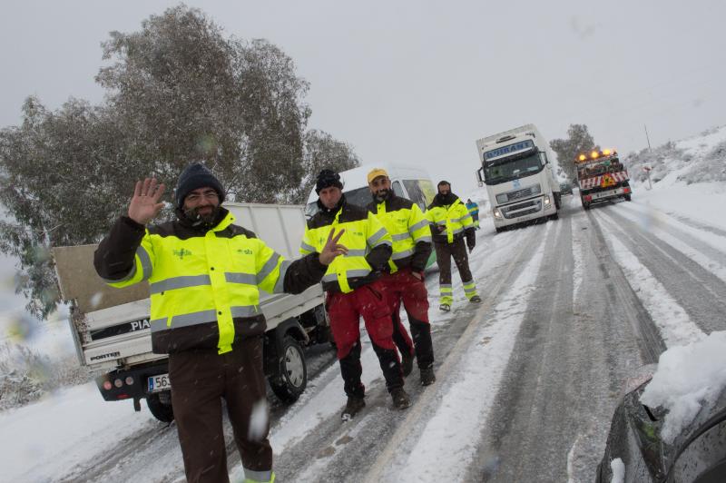 La ola de frío circula por el Puerto de la Cadena