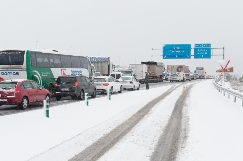 La ola de frío circula por el Puerto de la Cadena