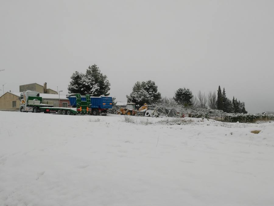 La nieve cayó con intensidad en Bullas