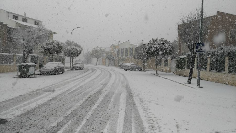 La nieve cubre de blanco Yecla