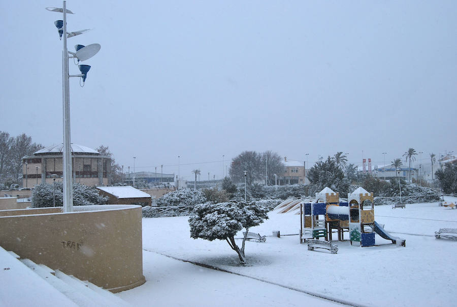 La nieve cubre de blanco Yecla