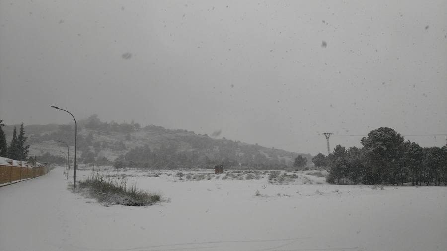 La nieve cubre de blanco Yecla
