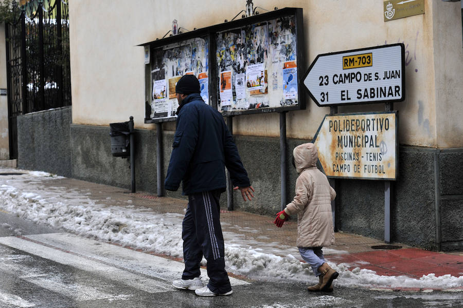 Moratalla amanece de postal por la nevada