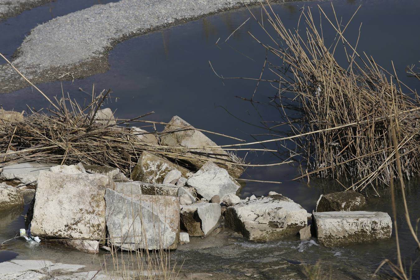 Daños en el azud de La Contraparada