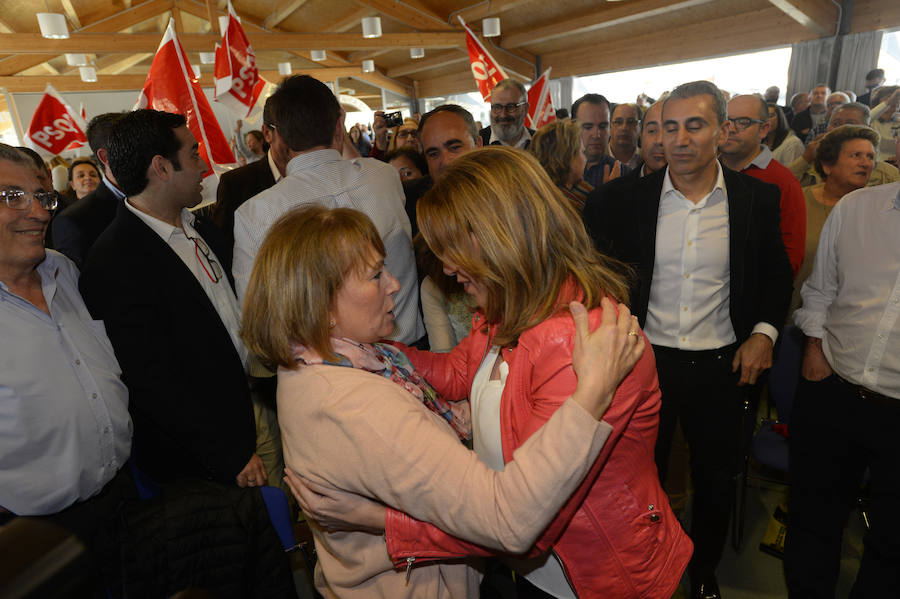 Susana Díaz promete en su visita a Cartagena un «liderazgo abierto»