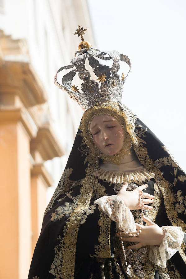 Nuestra Señora del Rosario emociona en las calles de Murcia