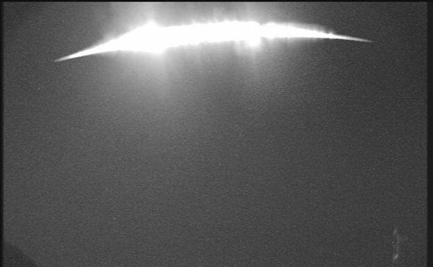 Imagen de una 'estrella fugaz' captada la Estación de detección de Meteoros La Murta. 