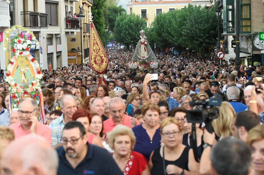 La imagen luce el pectoral de la Cruz de Caravaca en alusión al Año Jubilar