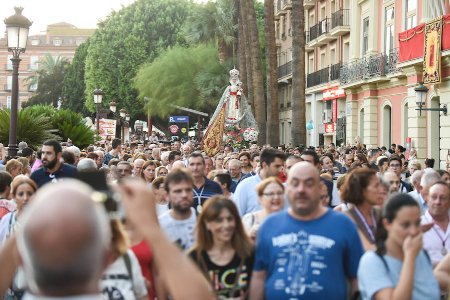 La imagen luce el pectoral de la Cruz de Caravaca en alusión al Año Jubilar