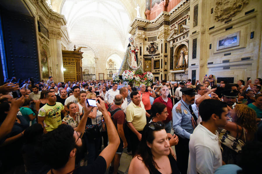 La imagen luce el pectoral de la Cruz de Caravaca en alusión al Año Jubilar