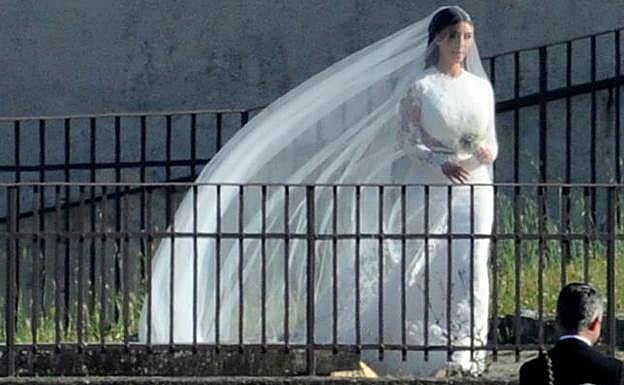 Kim Kardashian, en su boda.