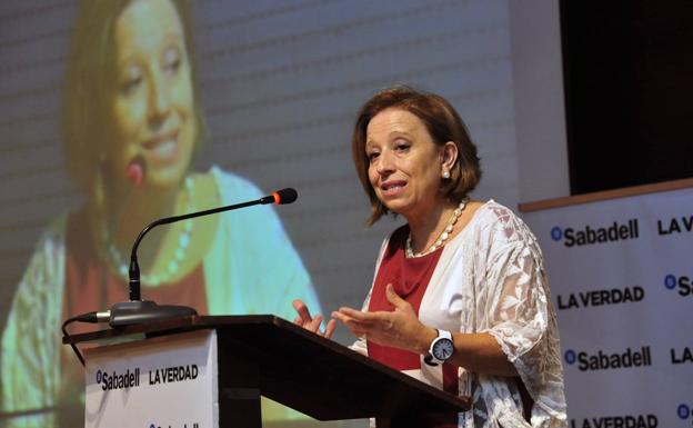 Marisa Poncela, secretaria de Estado de Comercio, este miércoles, durante su intervención en el Foro 'La Verdad' - Banco Sabadell.