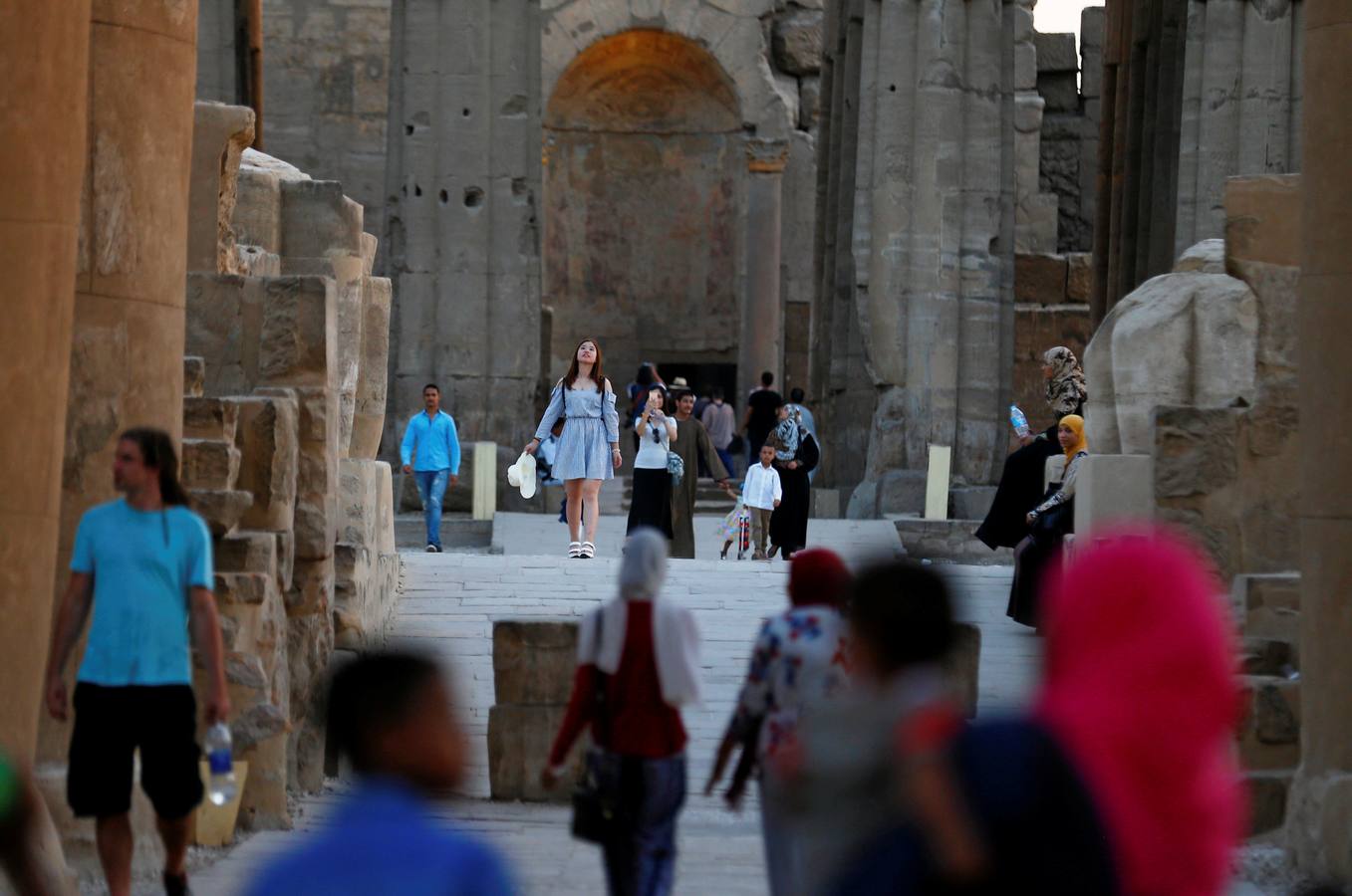 El templo egipcio de Luxor fue construido esencialmente bajo las dinastías XVIII y XIX egipcias. 