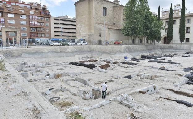 Yacimiento de San Esteban el pasado mes de mayo. 