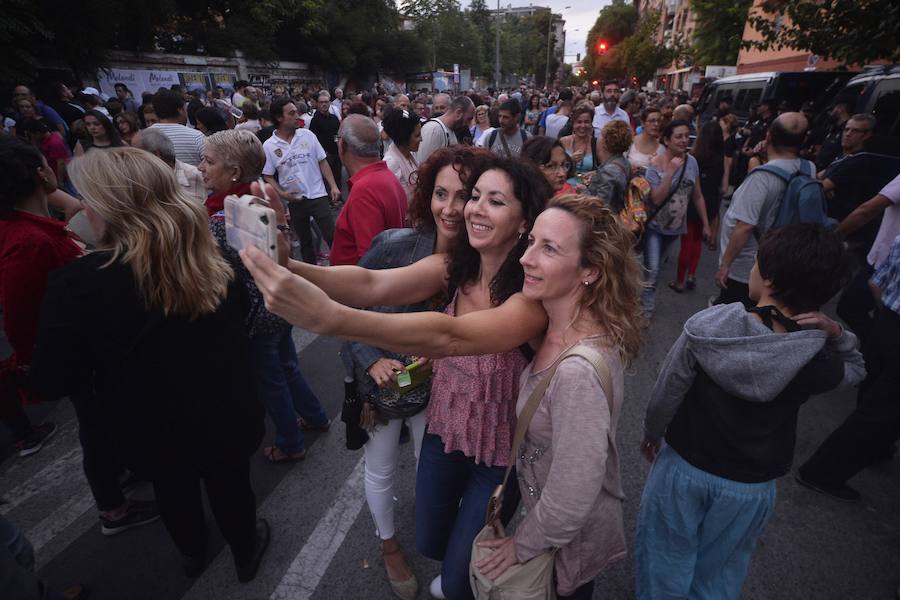 Miles de vecinos realizan una marcha desde la calle Torre de Romo hasta la Delegación del Gobierno para volver a pedir el soterramiento de las vías