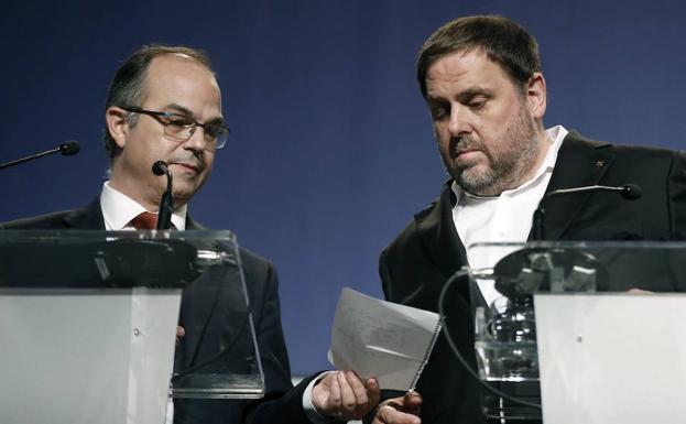 Jordi Turull y Oriol Junqueras.