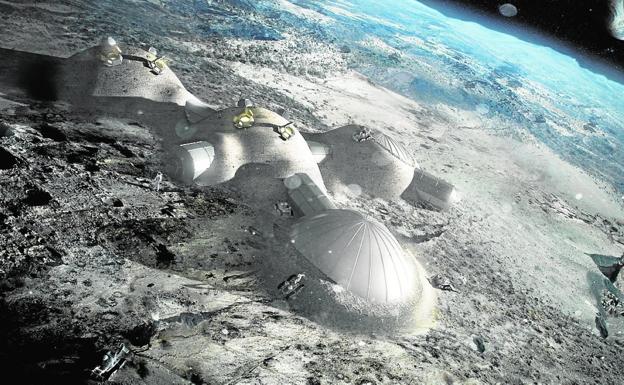 Proyecto de las bases lunares diseñadas por el arquitecto Norman Foster.