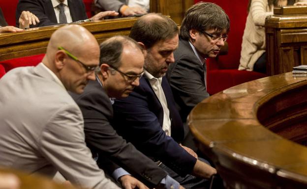 Romeva, Turull, Junqueras y Puigdemont.