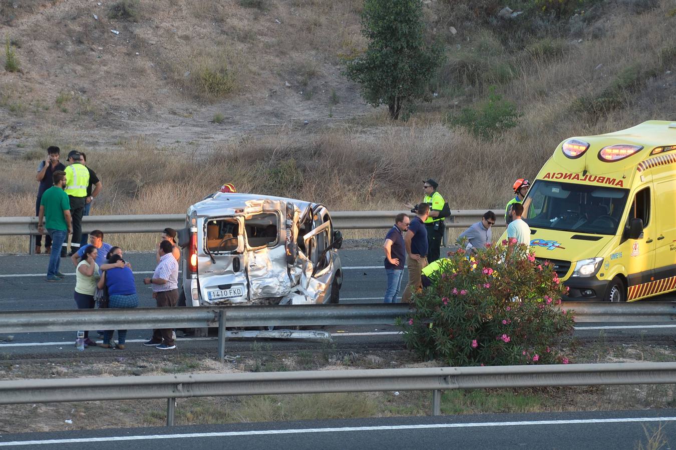 Más de una decena de vehículos se vieron implicados en el suceso que ocurrió en la autovía A-7 en dirección Murcia