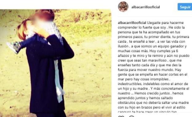 Alba Carrillo 'envenena' la felicitación a su hijo Lucas