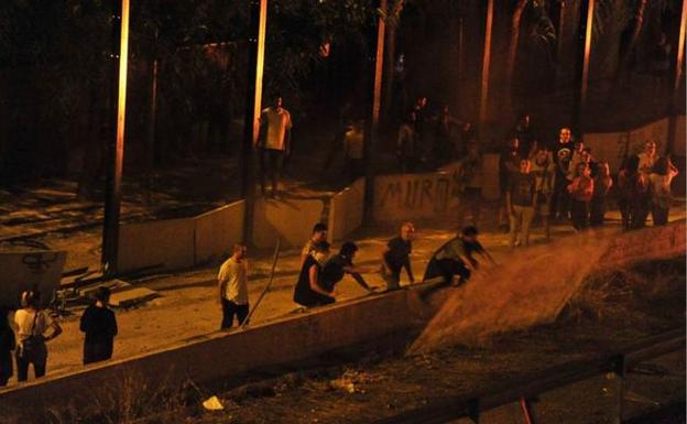 Actos vandálicos del pasado 3 de octubre en la línea ferroviaria. 