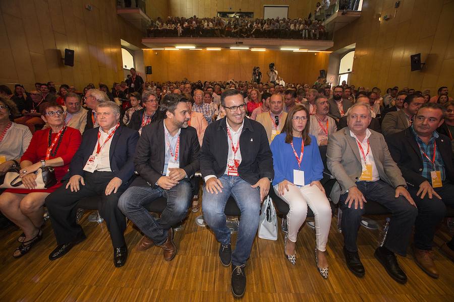 La jornada inaugural del cónclave de los socialistas murcianos, celebrado en Cartagena, ha contado con la presencia del secretario general del PSOE, Pedro Sánchez