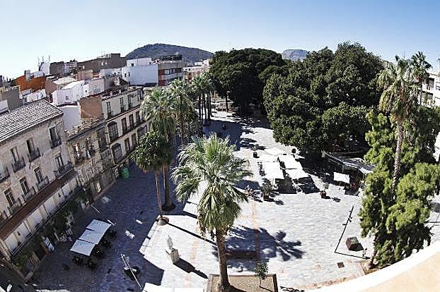 Vista aérea de la explanada de la Plaza de San Francisco.