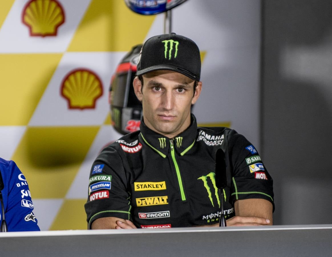 El piloto francés Johann Zarco, en la rueda de prensa.