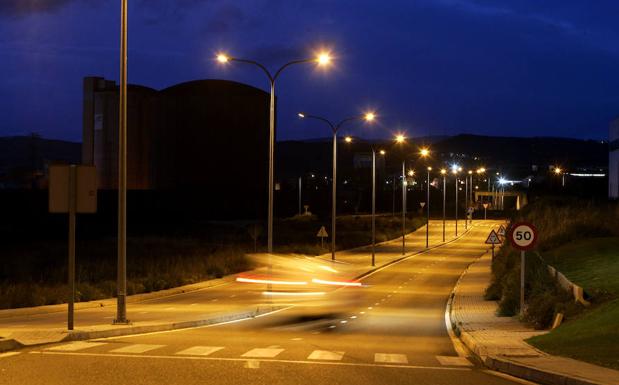 Iluminación con LED en una carretera española. 