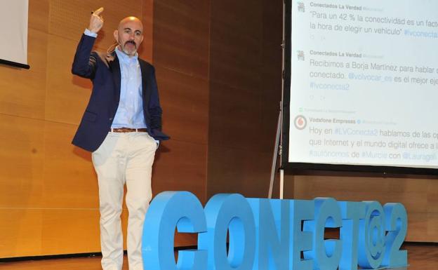 Borja Martínez, durante su intervención.