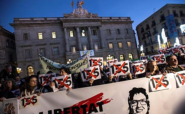 Concentración de trabajadores de la Generalitat el pasado 21 de noviembre.