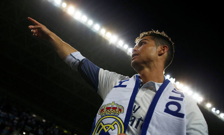 Cristiano, tras ganar la Liga en Málaga.