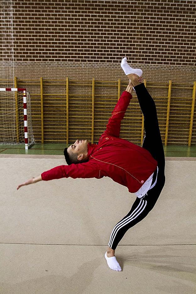 Santiago Rodríguez, gimnasta sénior del club cartagenero.