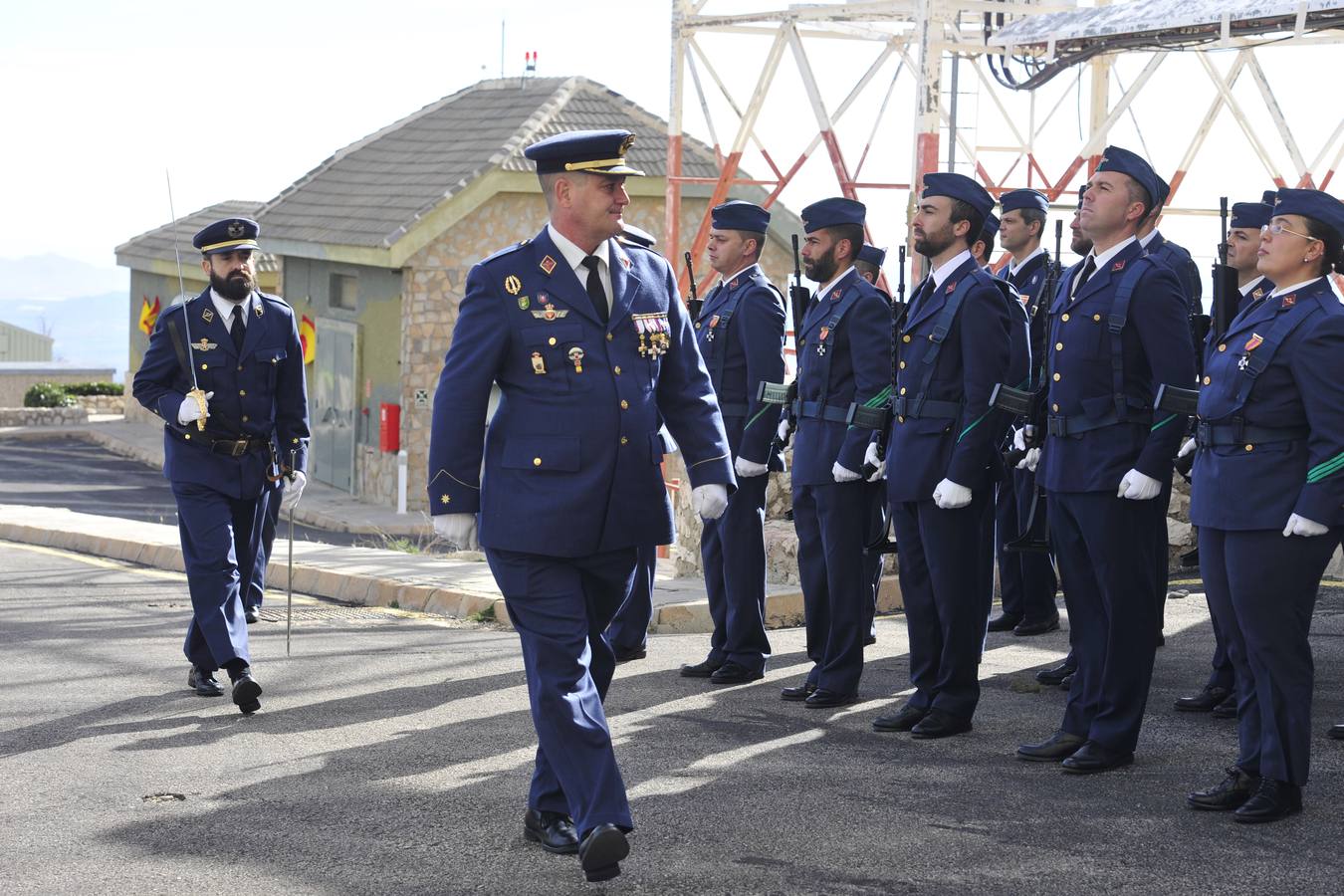 El acuartelamiento aéreo de Sierra Espuña acogió este domingo el acto conmemorativo de la festividad de la Virgen de Loreto, Patrona del Ejército del Aire