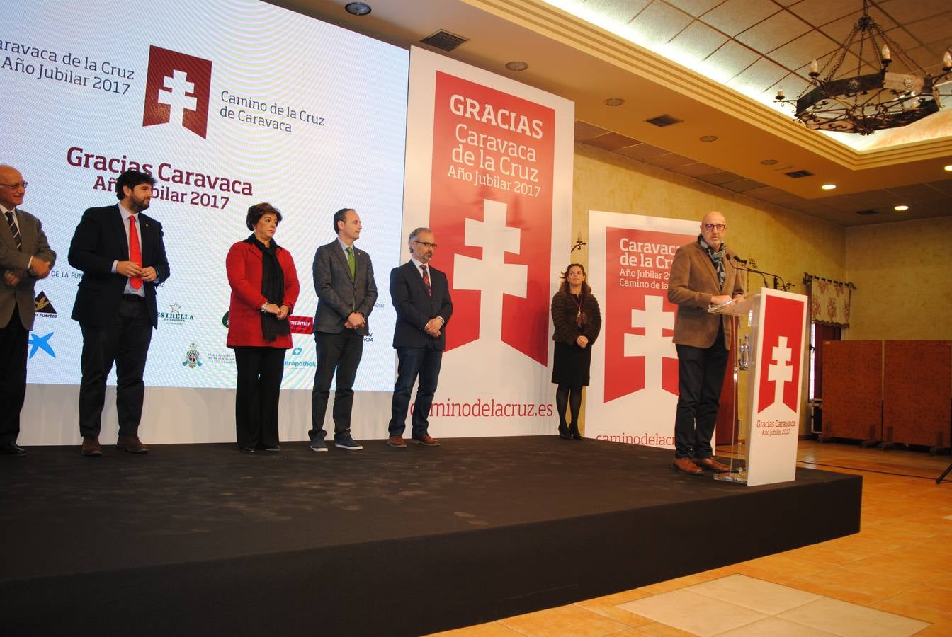 El presidente de la Comunidad agradece en el evento 'Gracias, Caravaca de la Cruz Año Jubilar 2017' el trabajo de la gente que ha hecho posible que este sea «el acontecimiento cultural, turístico y religioso más importante de España»