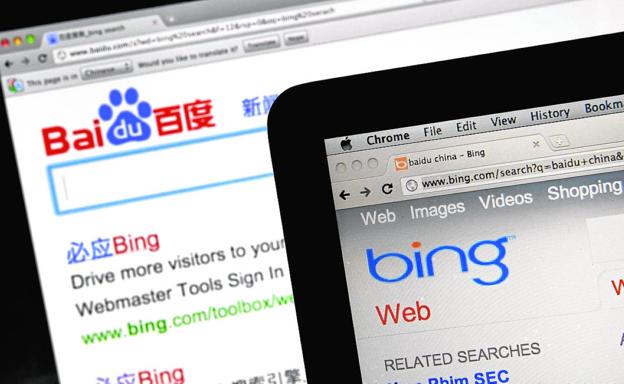 Motores de búsqueda como Baidu y Bing, alternativas al omnipresente Google.
