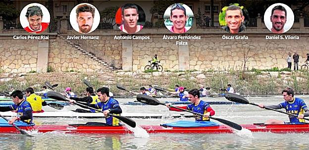 Una de las pruebas de la primera edición de la regata Ciudad de Murcia.
