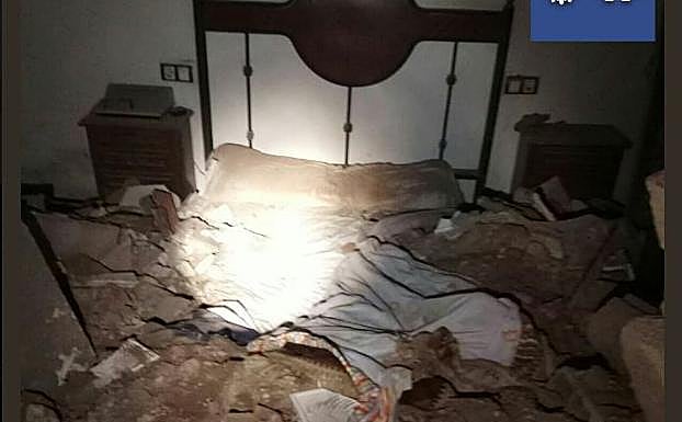 Estado en el que quedó la habitación de la casa