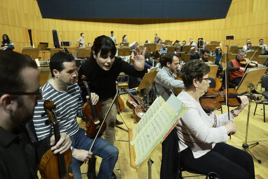 Ensayos de la Orquesta Sinfonica de Murcia en enero de 2016.