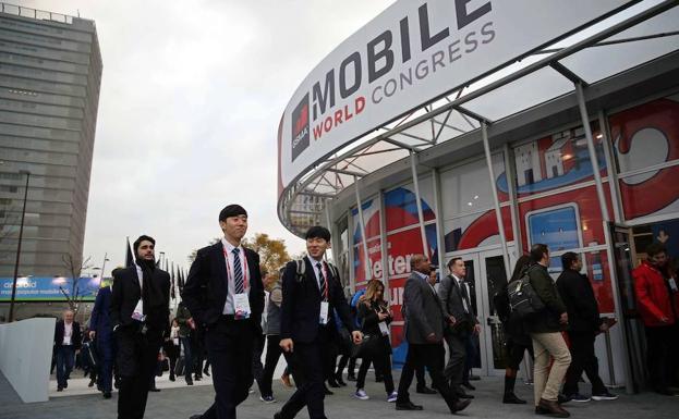 Entrada al Mobile World Congress.