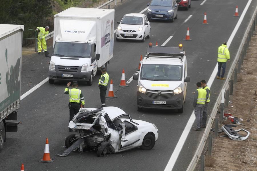 Un accidente ocurrido en la Región de Murcia en febrero de 2017. 