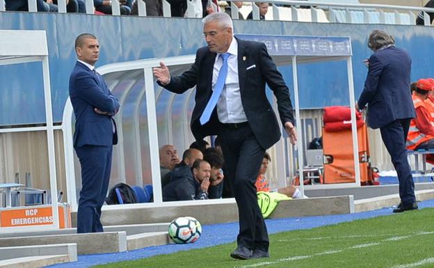 Fabri González en el partido frente al Albacete.