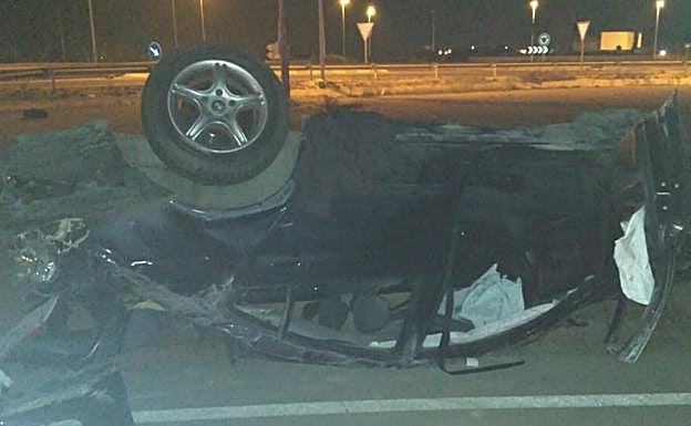 El vehículo accidentado.