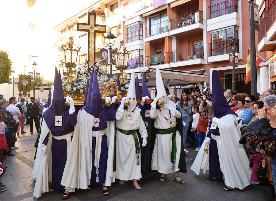 La Hermandad de Esclavos de Nuestro Padre Jesús del Rescate y María Santísima de la Esperanza transportó este Martes Santo sus tronos desde la Iglesia de San Juan Bautista de Murcia.