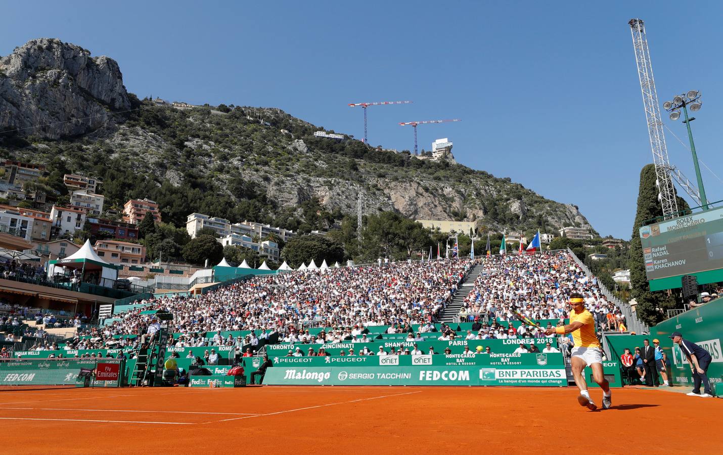 Rafa Nadal se enfrenta a Karen Khachanov en busca del pase a los cuartos de final del MAsters 1.000 de Montecarlo.