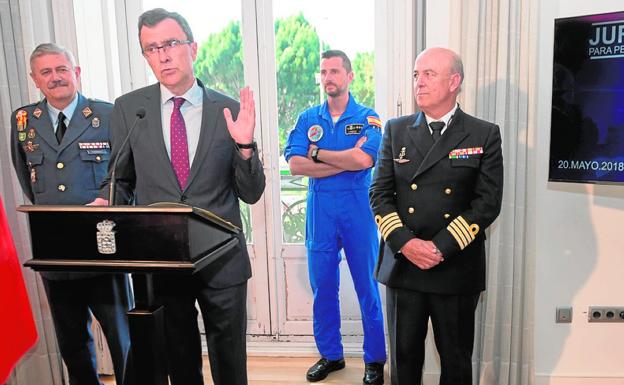 Francisco Javier Fernández, José Ballesta, José Luis Lomas y José Ignacio Martí, ayer.