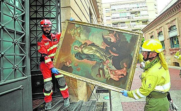 Las obras de arte, también a salvo