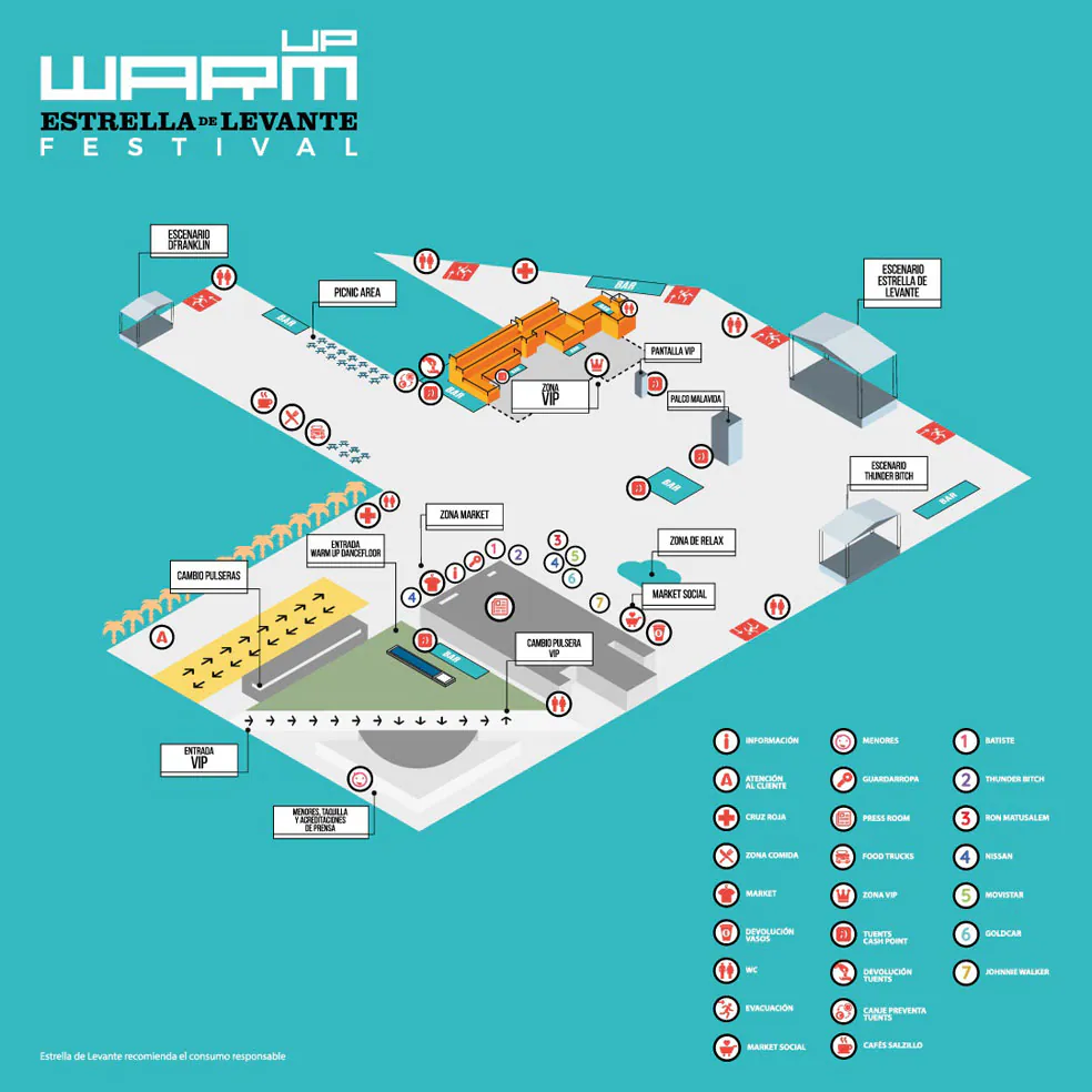 El recinto del festival WARM UP 2018